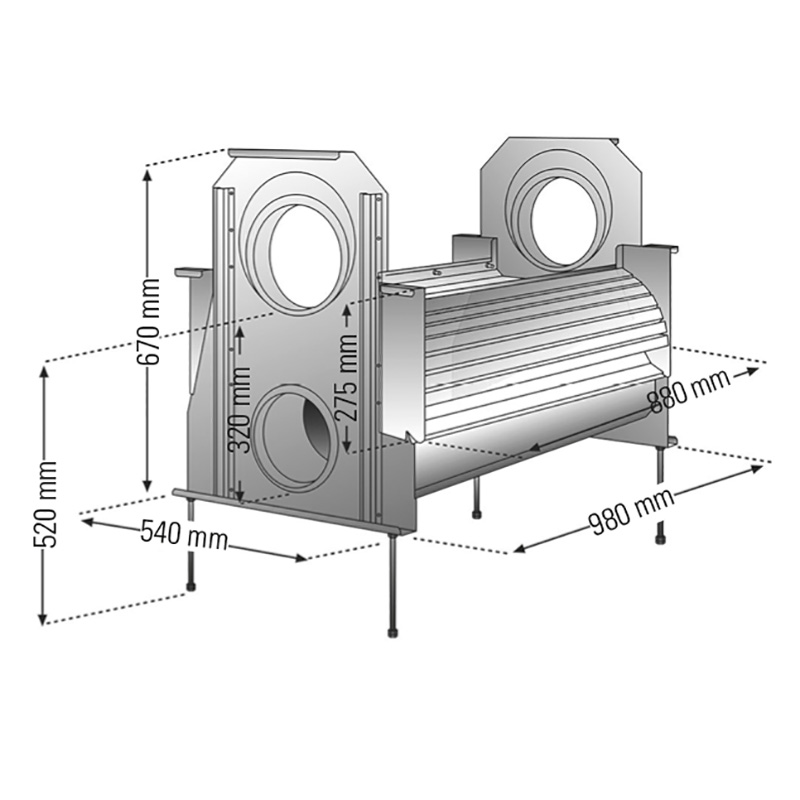 Industriefilter - Volumenfilter VF3 Abmessungen