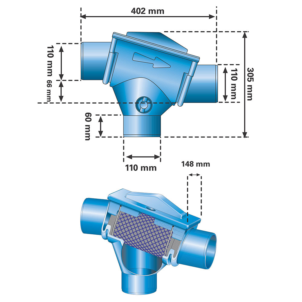 Regenwasserfilter 3P Patronenfilter